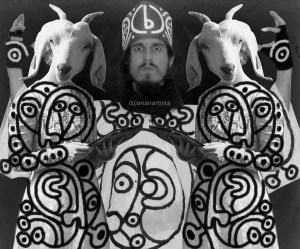 "the hidden omen of (b)ananartista and Capretta Bafometta" - 20013