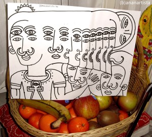 "CANESTRO DI FRUTTA CON DISEGNO" - (b)ananartista orgasmo SBUFF - www.bananartista.com