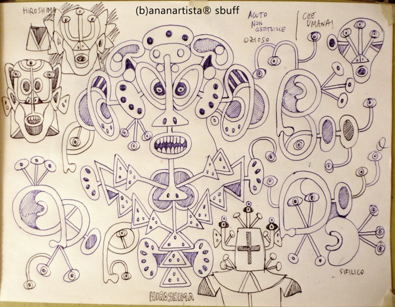"HIROSHIMA" - pen on paper - (b)ananartista 20013