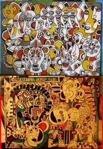 "ADD BUFFER RELOCATION" - (b)ananartista orgasmo SBUFF - mixed media on paper - http://www.bananartista.com