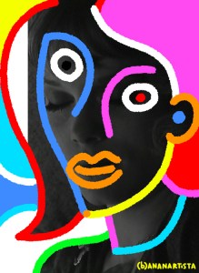 "L'AMANTE" - (b)ananartista orgasmo Sbuff - digital art - www.bananartista.com