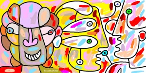 "FRANCIS BACON" - (b)ananartista orgasmo Sbuff - digital art - www.bananartista.com