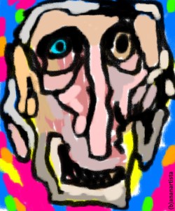 "Vecchio rimbambito" - (b)ananartista orgasmo Sbuff - digital art