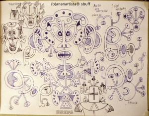 "HIROSHIMA" - (b)ananartista orgasmo SBUFF - drawing on paper - http://www.bananartista.com