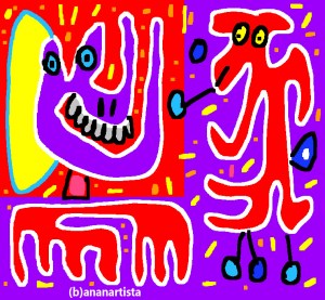 "THE RANDOM MEETING" - (b)ananartista orgasmo Sbuff - digital art