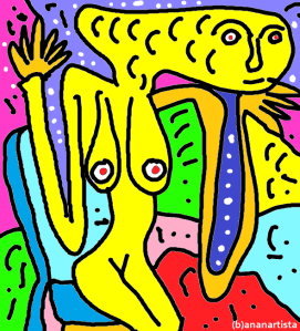 "THE SEXY ALIEN" - (b)ananartista orgasmo Sbuff - digital art