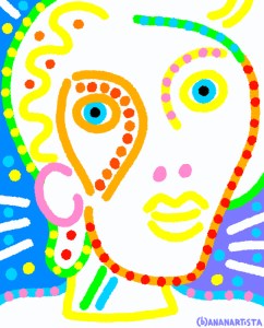 "MIA FARROW" - (b)ananartista orgasmo Sbuff - digital art - www.bananartista.com