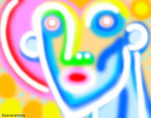 "MI DENUDO !" - (b)ananartista orgasmo Sbuff - digital art - www.bananartista.com