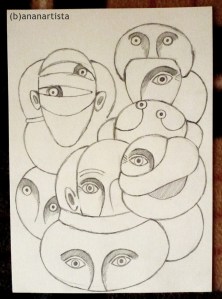 "I PORCINI" - (b)ananartista orgasmo SBUFF - pencil drawing on paper - http://www.bananartista.com