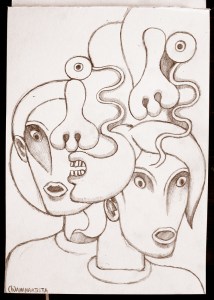 "À la recherche du temps perdu" - paper on mixed pencil - (b)ananartista 20012