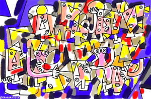 "SWISS AND HAPPY" - (b)ananartista orgasmo Sbuff - digital art