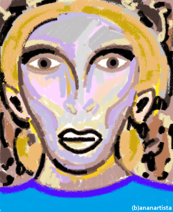 "UOMO CON COSACCA AZZURRA" - (b)ananartista orgasmo Sbuff - digital art - www.bananartista.com