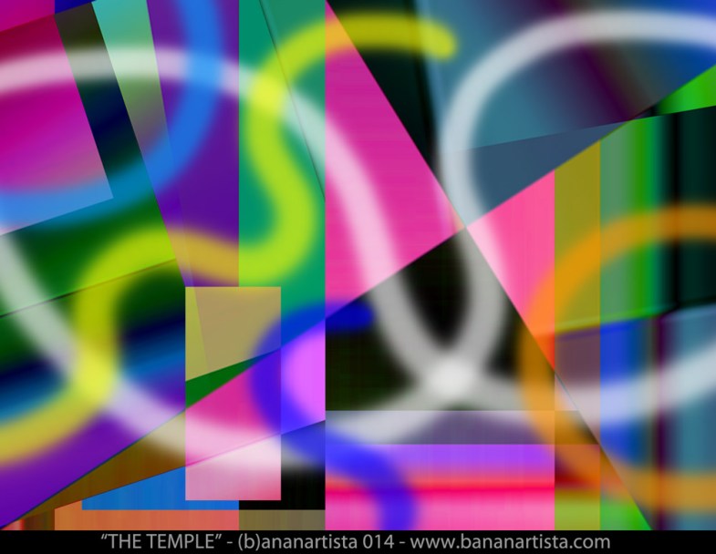 "THE TEMPLE" - mixed media - (b)ananartista orgasmo SBUFF 20014