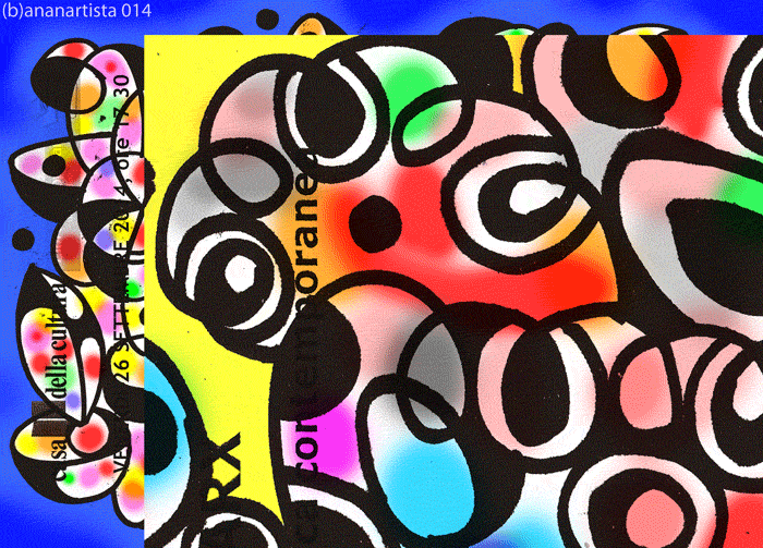 opera d'arte digitale del pittore (b)ananartista per la casa della cultura a milano e  il filosofo Fulvio Papi