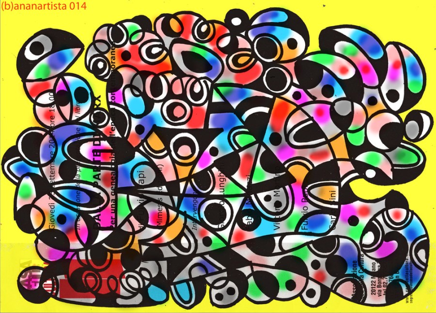 opera d'arte del pittore (b)ananartista per Fulvio Papi, Musil e la casa della cultura 