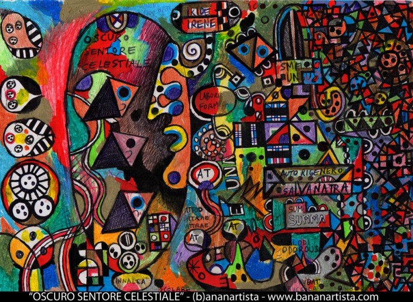 oscuro sentore celestiale opera di (b)ananartista per bergamo arte fiera baf 2014