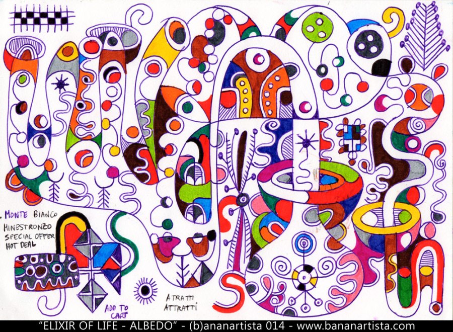 ELIXIR OF LIFE ALBEDO  alchemy occult drawing by living museum (b)ananartista orgasmo sbuff