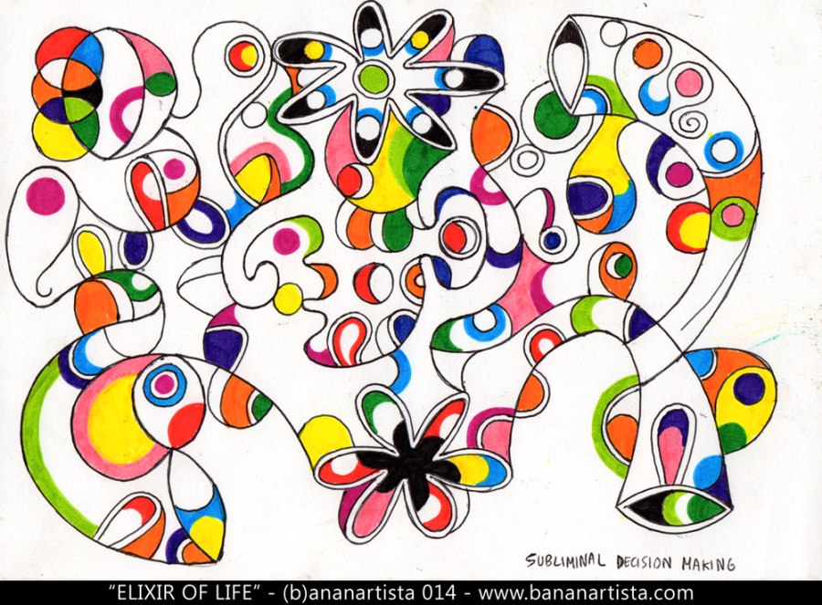 ELIXIR OF LIFE alchemy occult drawing by performer (b)ananartista sbuff