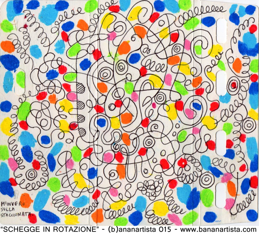 schegge in rotazione pittura astratta di (b)ananartista sbuff