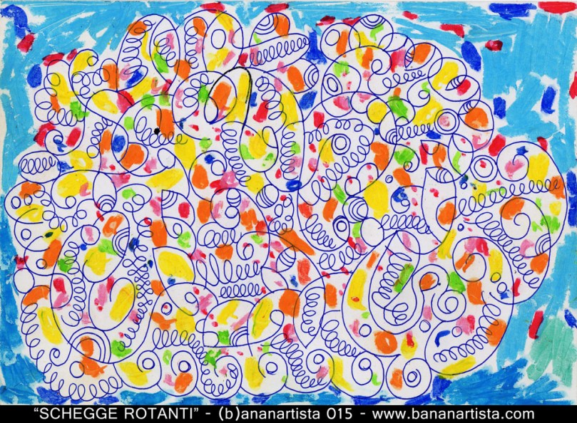 schegge in rotazione quadro astratto di (b)ananartista sbuff