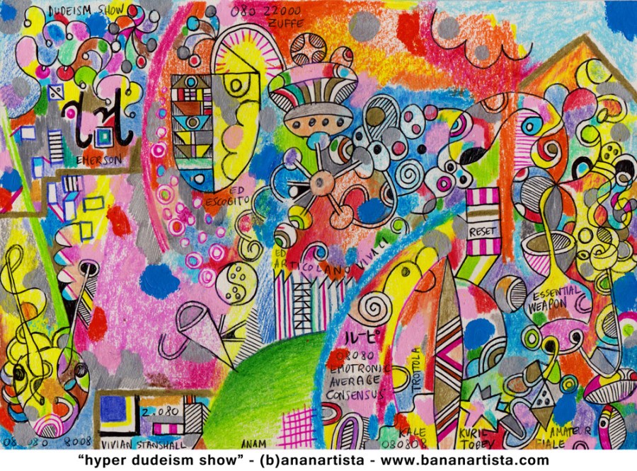 hyper dudeism show a paintnig for the big lebowski by (b)ananartista