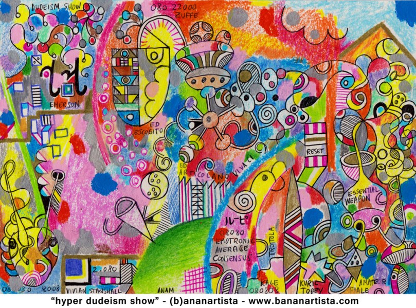 hyper dudeism show a paintnig for the big lebowski by (b)ananartista