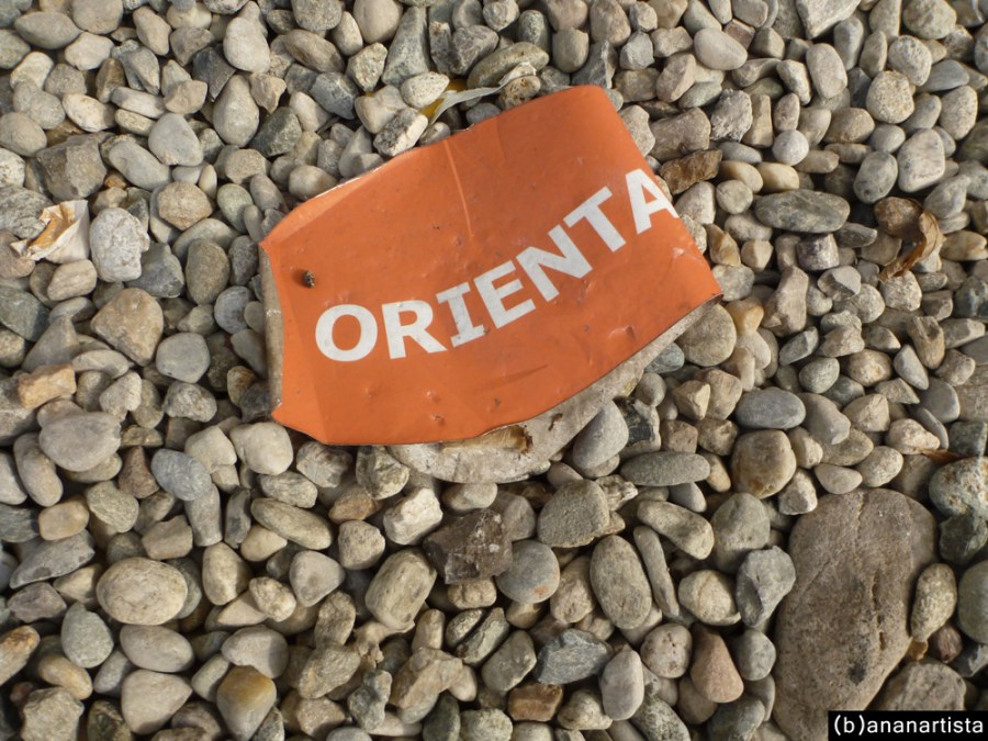 orienta readymade poesia su spiaggia di (b)ananartista sbuff 2015