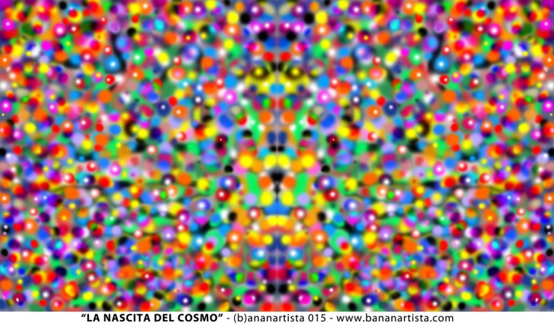 la nascita del cosmo opera digitale di (b)ananartista big bang