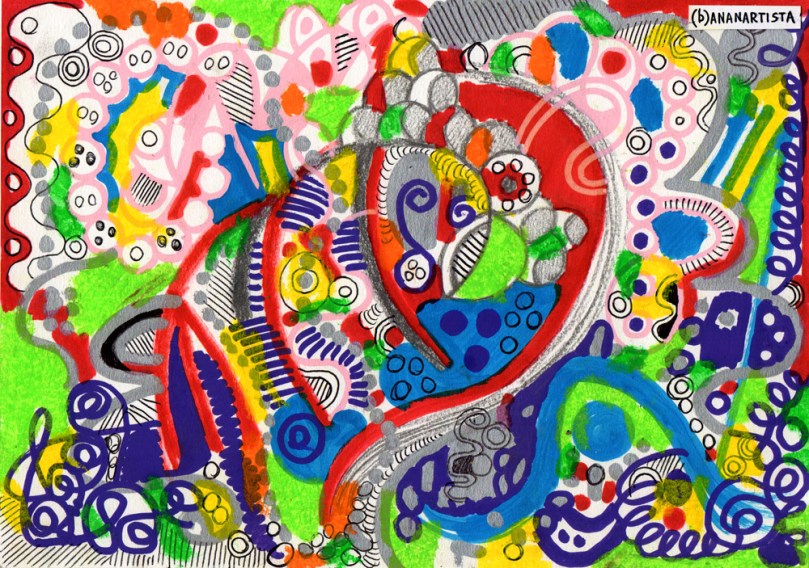 the feyman diagram is a painting by (b)ananartista about the magic mountain of thomas mann