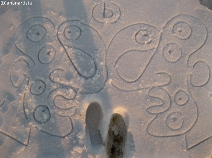snow drawing, photography and artwork by (b)ananartista sbuff © 2015 all rights reserved