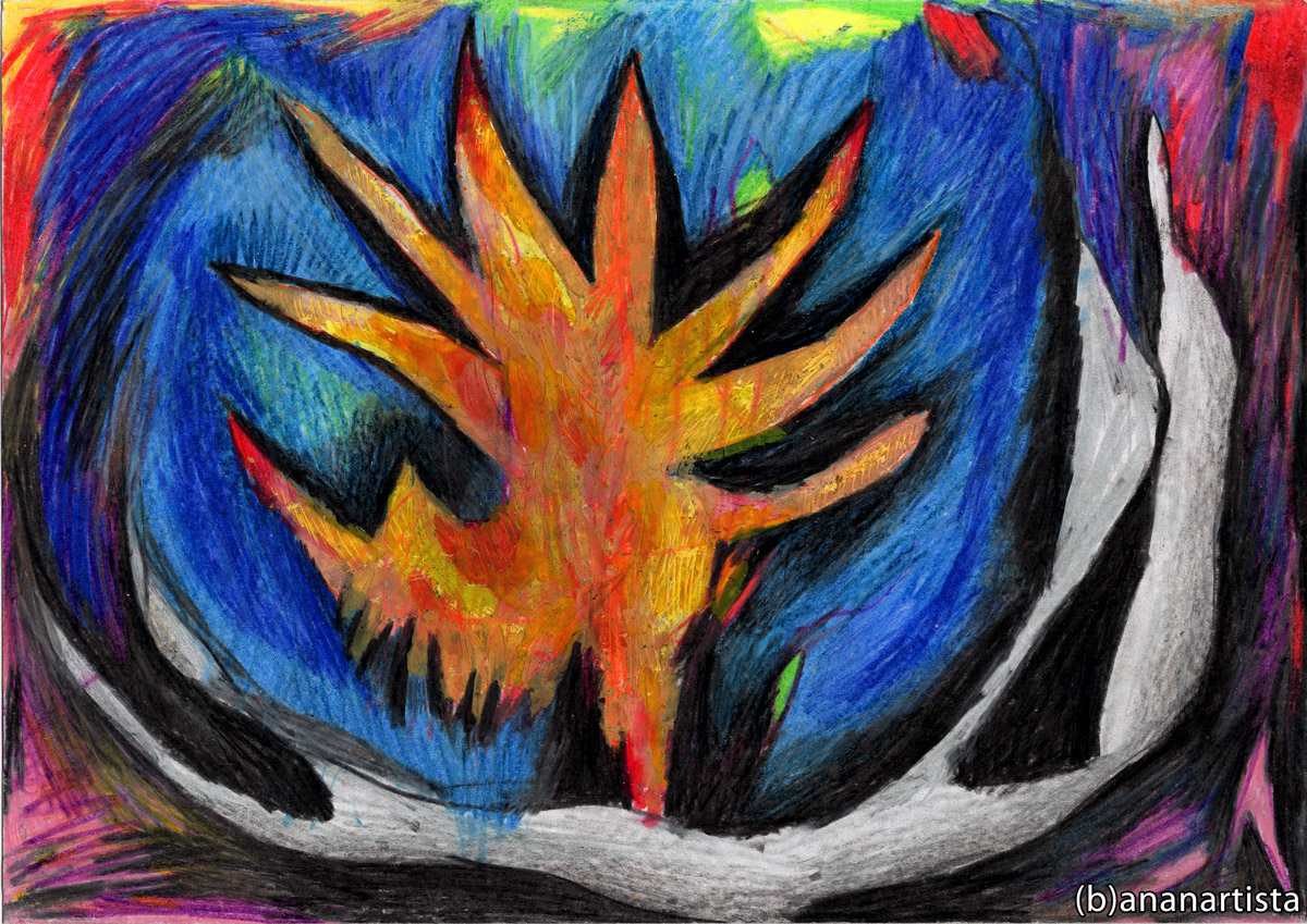 THE CORAL drawing painting and landscape contemporary artwork by (b)ananartista sbuff © 2015 all rights reserved