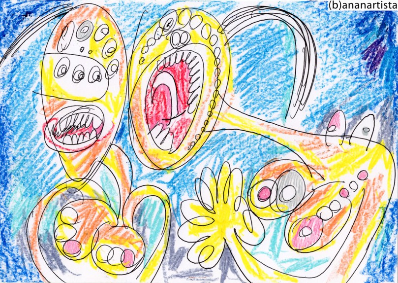 SWEET WHISPER LOVER drawing painting and outsider erotic contemporary artwork by (b)ananartista sbuff © 2015 all rights reserved