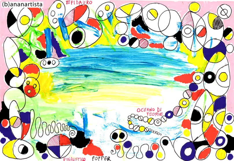 OCEANO DI TEORIE drawing painting and abstract contemporary artwork by (b)ananartista sbuff © 2015 all rights reserved