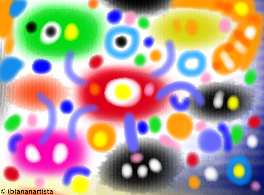 CARBON MOLECULE KEY OF LIFE digital art by (b)ananartista sbuff © 2015 all rights reserved