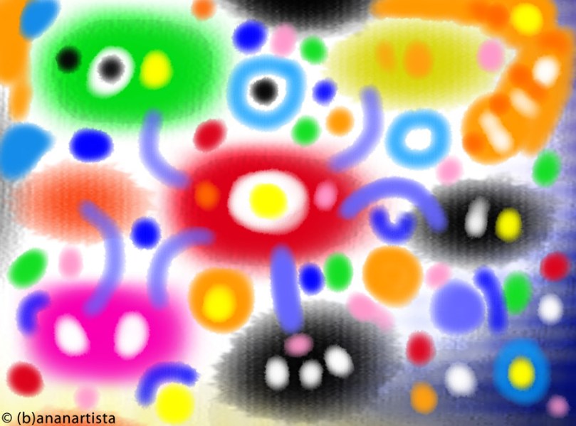 CARBON MOLECULE KEY OF LIFE digital art by (b)ananartista sbuff © 2015 all rights reserved