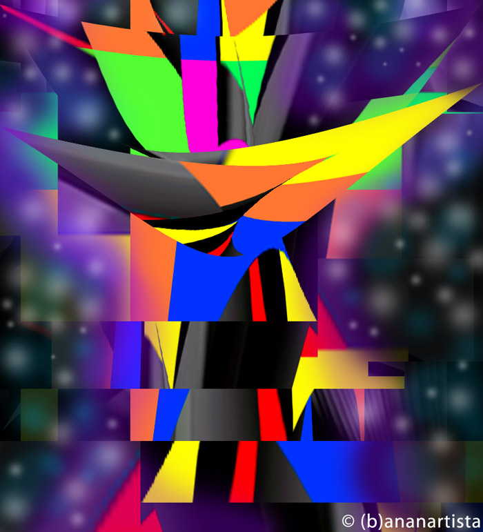 COSMIC EXTRATERRESTRIAL PINWHEEL digital art by (b)ananartista sbuff © 2015 all rights reserved