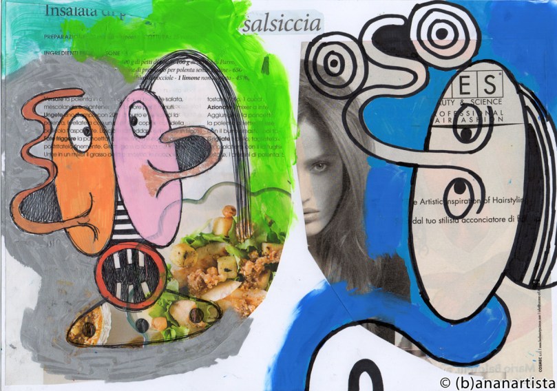 ARTISTIC INSPIRATION OF HAIRSTYLING painting by (b)ananartista sbuff © 2015 all rights reserved