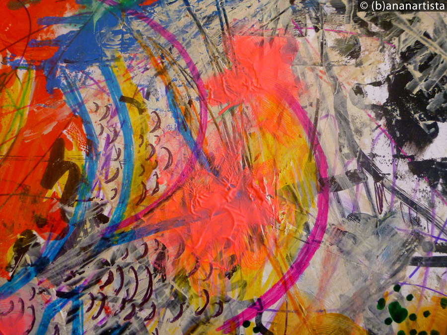 SHOCK WAVE abstract mixed media painting by (b)ananartista sbuff © 2015 all rights reserved