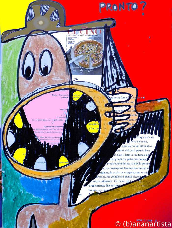 UNA CHIAMATA MOLTO URGENTE  disegno di (b)ananartista sbuff © 2015 all rights reserved