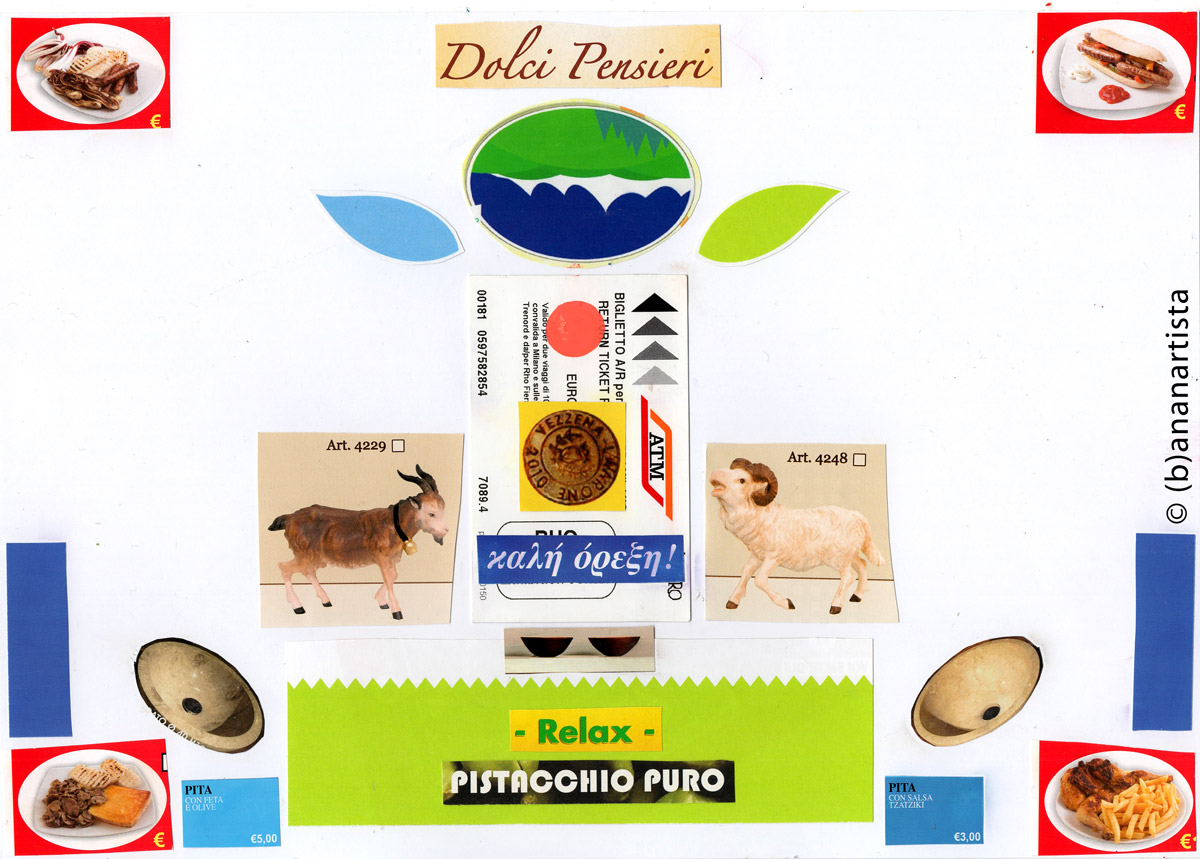 DOLCI PENSIERI collage by (b)ananartista sbuff © 2015 all rights reserved