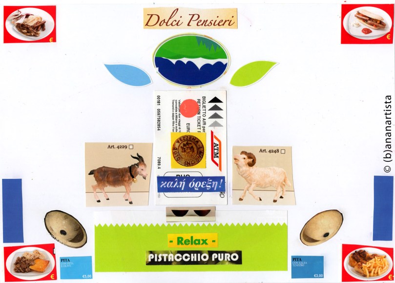 DOLCI PENSIERI collage by (b)ananartista sbuff © 2015 all rights reserved