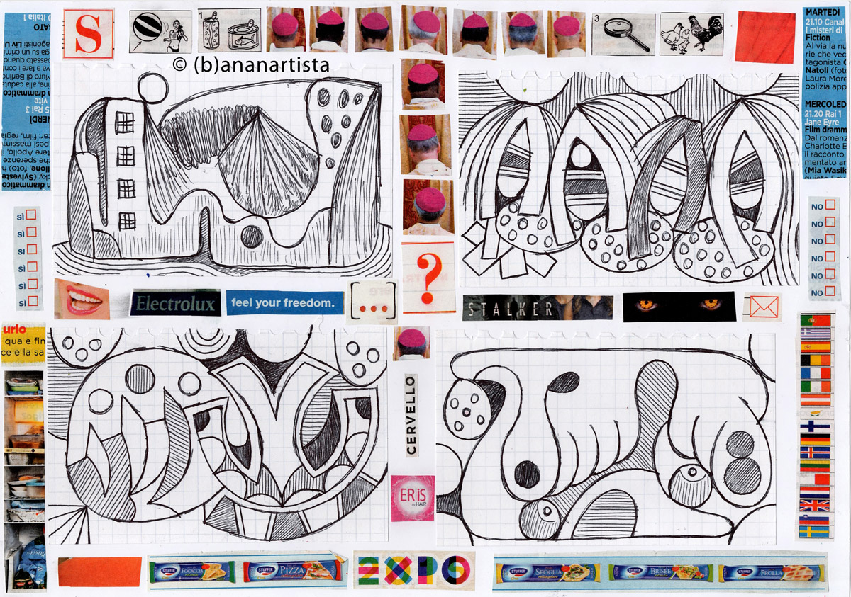 EXPO ERIS CERVELLO STALKER mixed media collage by (b)ananartista sbuff © 2016 all rights reserved