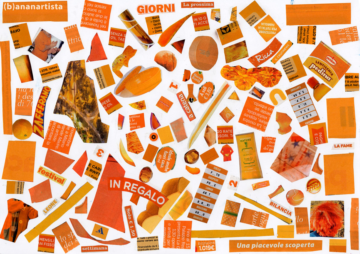ORANGE COLLAGE artwork by (b)ananartista sbuff © 2016 all rights reserved