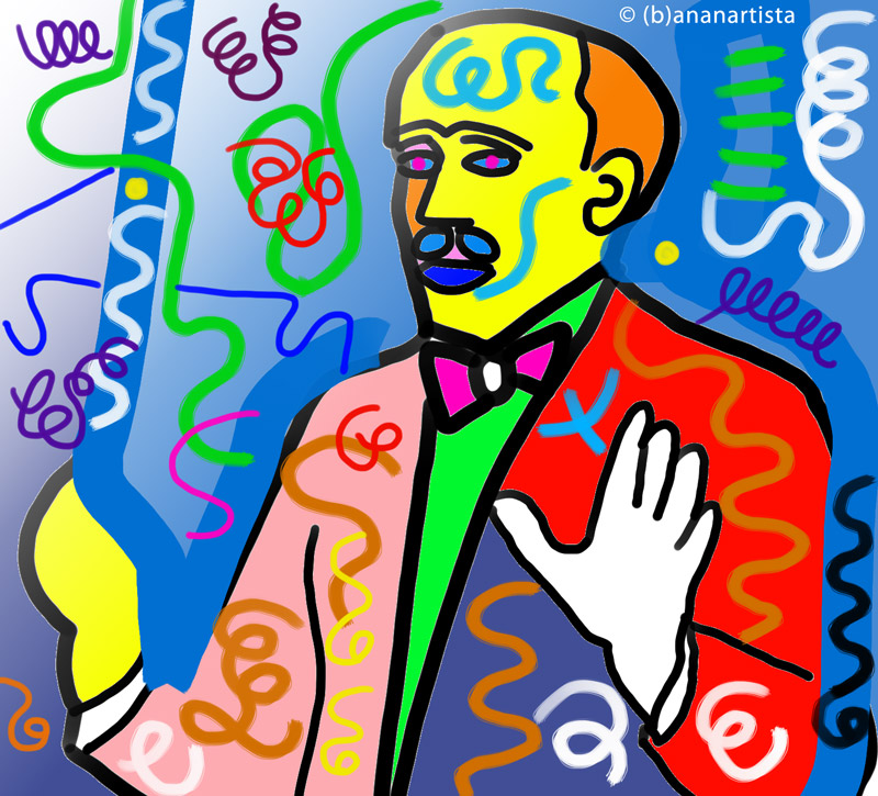 ARTURO TOSCANINI digital art portrait by (b)ananartista sbuff © 2016 all rights reserved