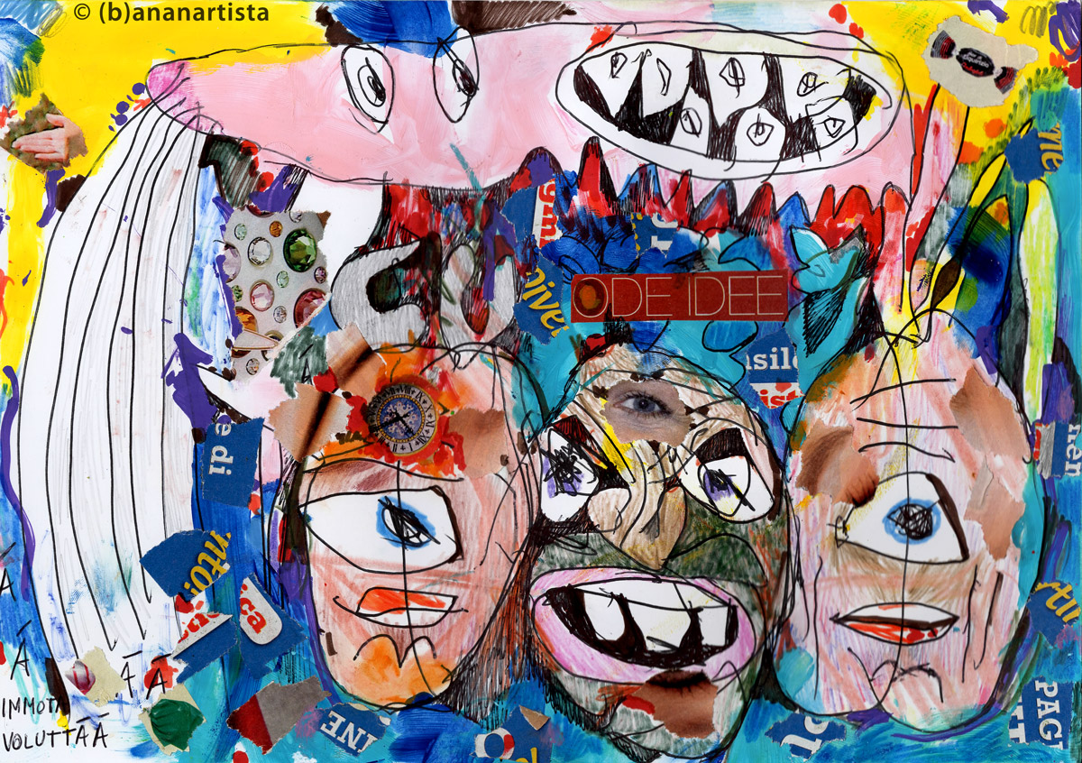 COMPENDIUM MALEFICARUM FREAK SABBATH mixed media collage by (b)ananartista sbuff © 2016 all rights reserved