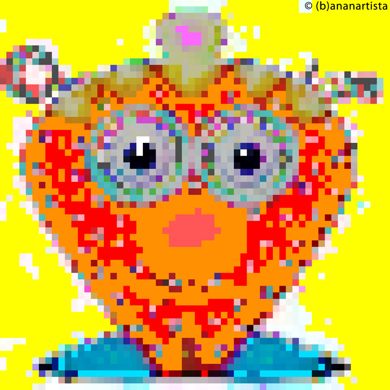 STRAWBERRY MAN pixel digital art by (b)ananartista sbuff © 2016 all rights reserved