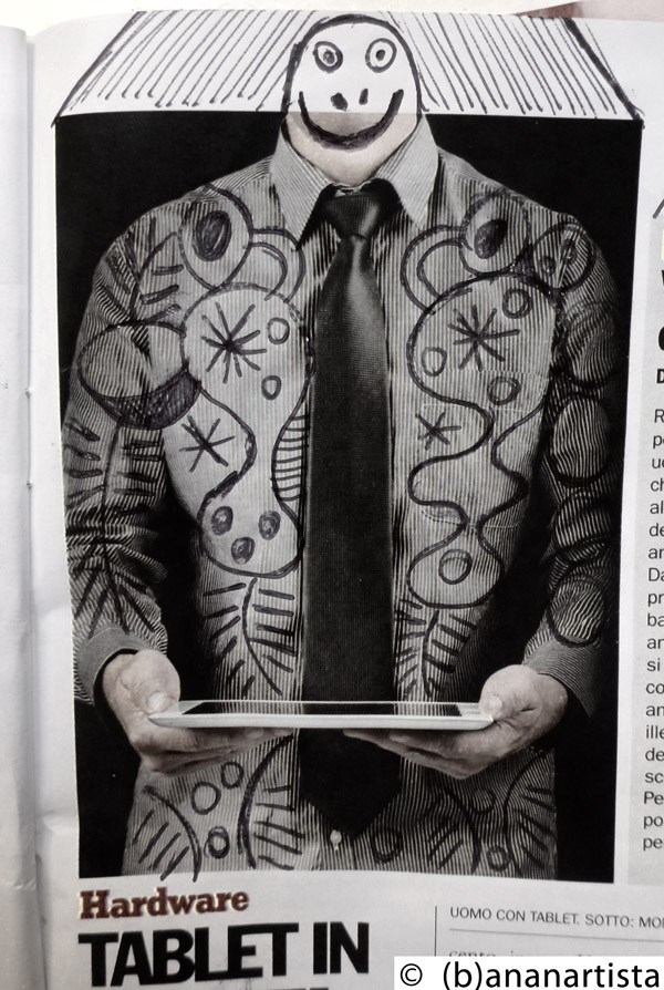 HOMO TABLET paper art by (b)ananartista sbuff © 2016 all rights reserved