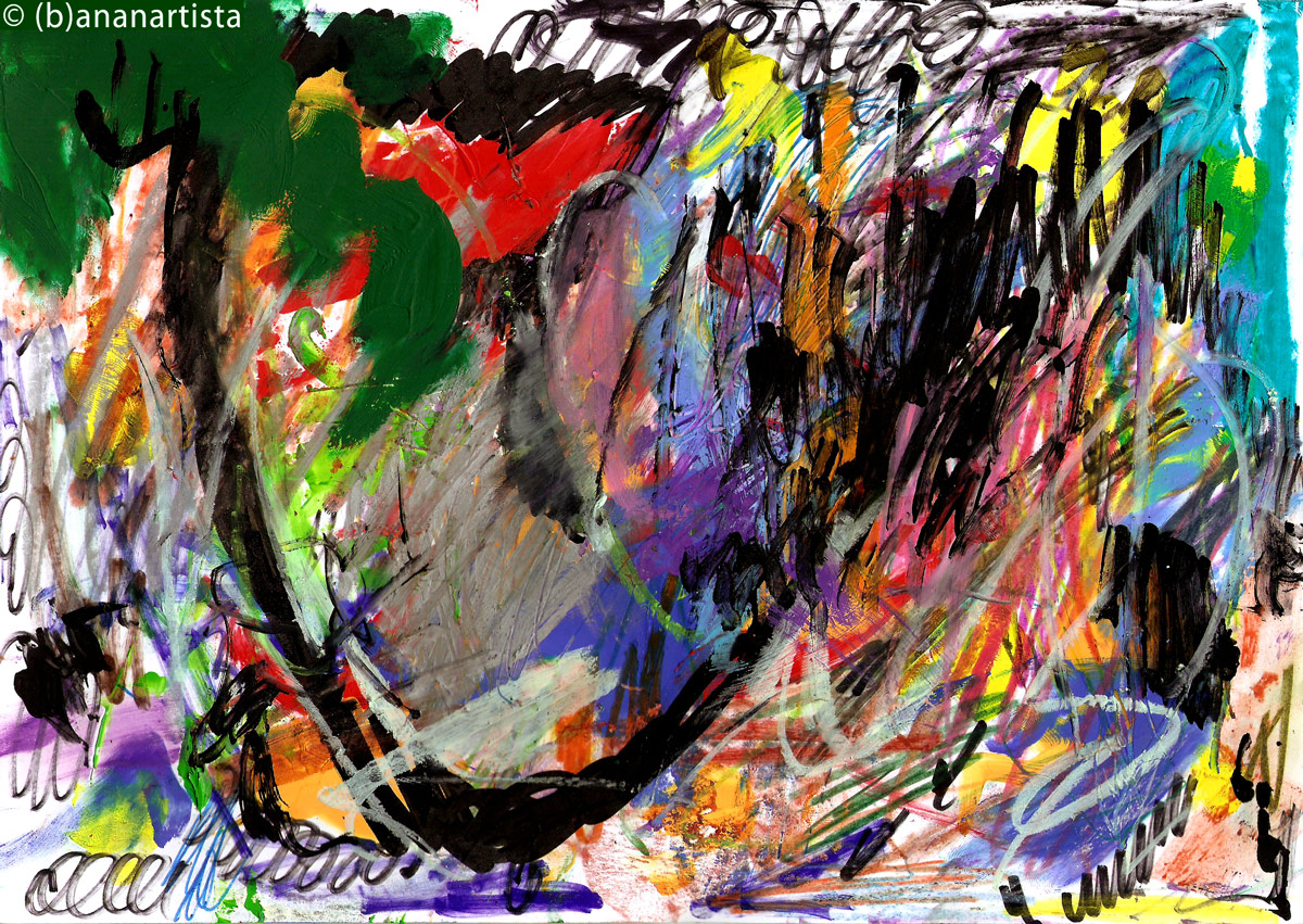 INCARNATION THE RADICAL IMMANENCE OF LIFE mixed media abstract art by (b)ananartista sbuff © 2016 all rights reserved