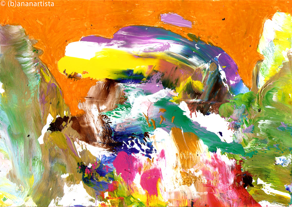 THE HIDDEN ARCHETYPE OF THE SELF abstract painting by (b)ananartista sbuff © 2016 all rights reserved