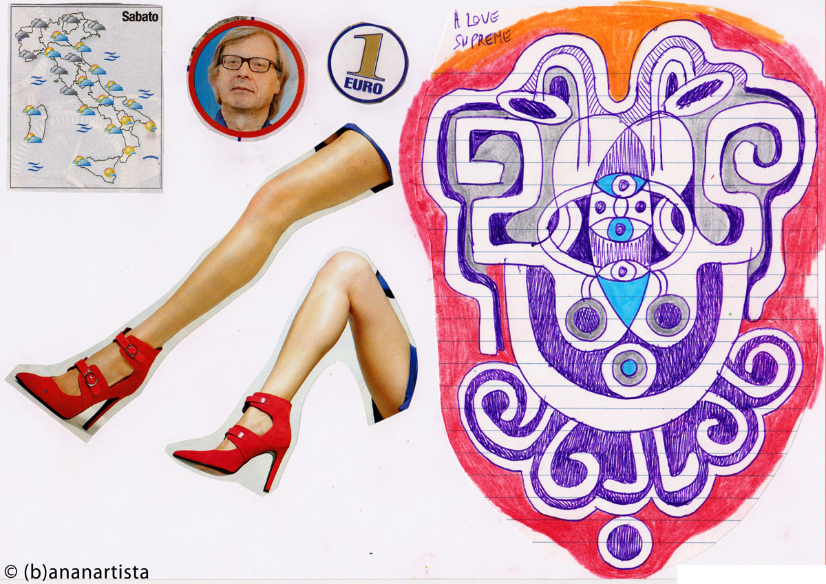 A LOVE SUPREME collage mixed media art by (b)ananartista sbuff © 2016 all rights reserved